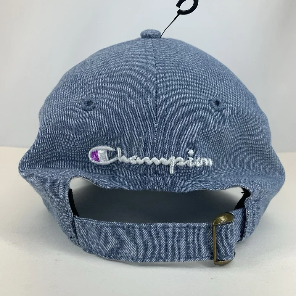 Champion Rainbow Colors Logo Hat Blue Adjustable Strap Baseball Cap